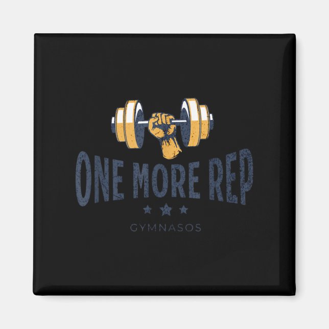 Imã One More Rep - Funny Gym Sayings And Motivational  (Frente)