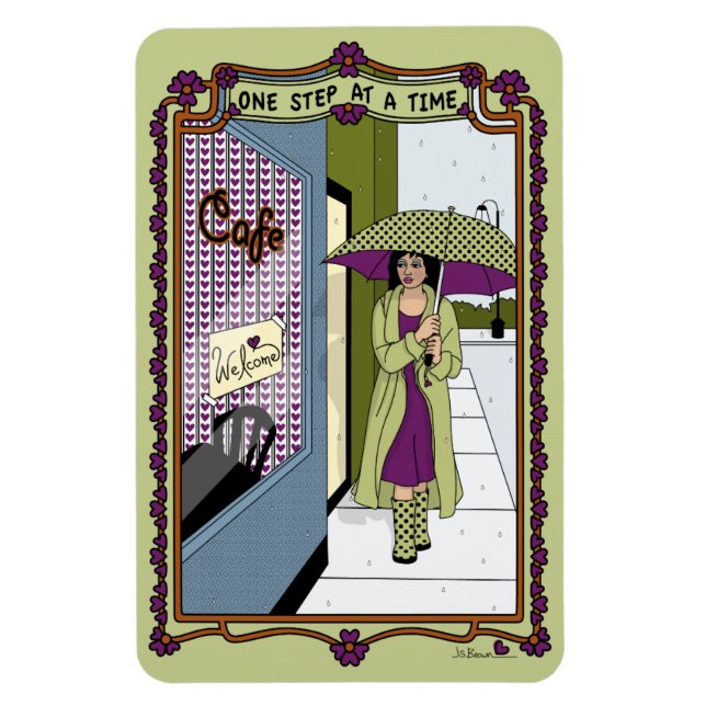 Ímã One Step at a Time_A_4x6 Refrigerator (Vertical)