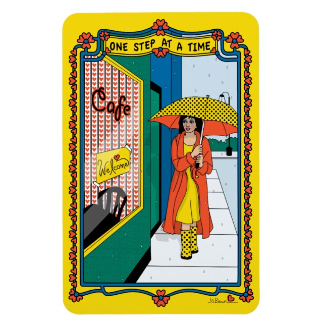 Ímã One Step at a Time_B_4x6 Refrigerator (Vertical)