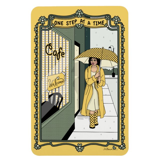 Ímã One Step at a Time_C_4x6 Refrigerator (Vertical)