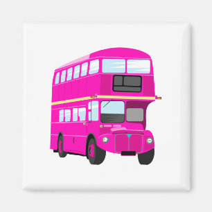Imã Ônibus cor-de-rosa
