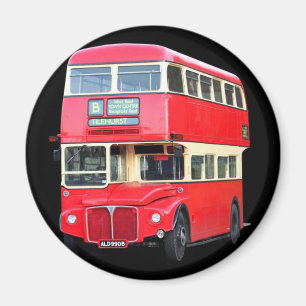 Imã Ônibus vermelho velho de Londres de por volta de