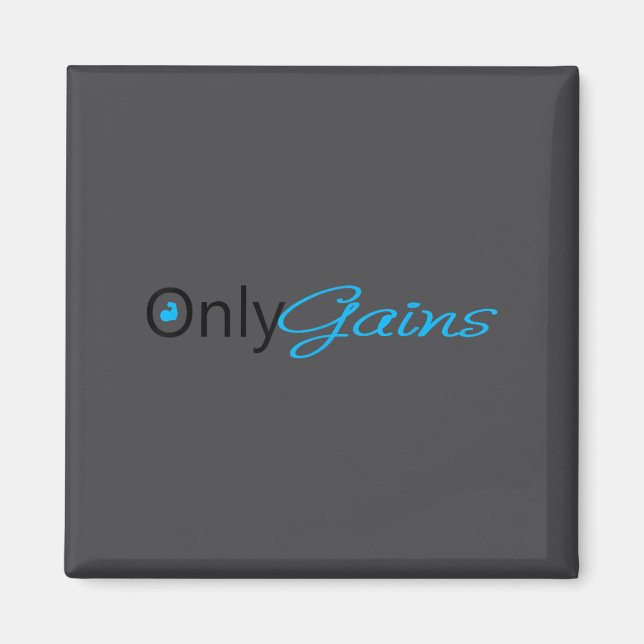 Imã Only Gains _ Funny Gym Motivation  (Frente)