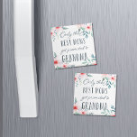 Imã Only the Best Moms Get Promoted to Grandma<br><div class="desc">Only the best moms get promoted to Grandma! Our pretty floral magnet features the quote in handwritten style typography surrounded by blush pink watercolor flowers. A sweet gift for new grandmothers,  Mother's Day or grandmas to be.</div>