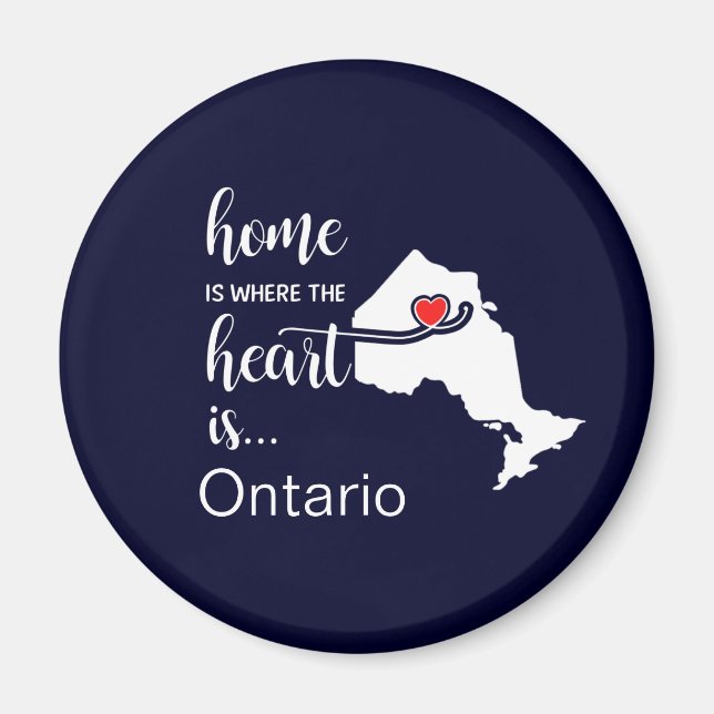 Imã Ontario Home é onde está o coração (Frente)
