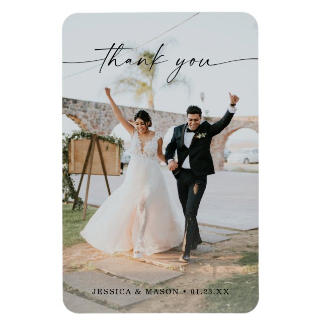Ímã Ontem De Casamento Obrigado Foto Magnet (Vertical)