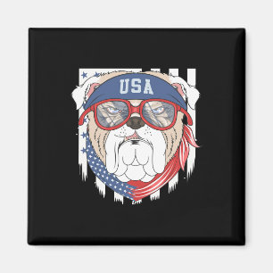 Imã Onu, 4 de julho, Bulldog Bull Dog Usins Flag Sungl