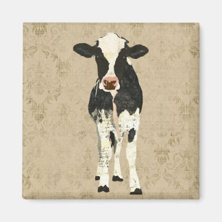 Imã Onyx & Pearl Cow Magnet