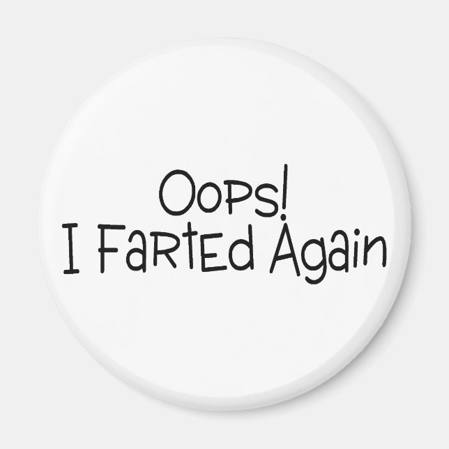 Imã Oops, Eu Mais Uma Vez Fartei (Frente)