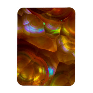 Ímã Opal de fogo laranja iridescente