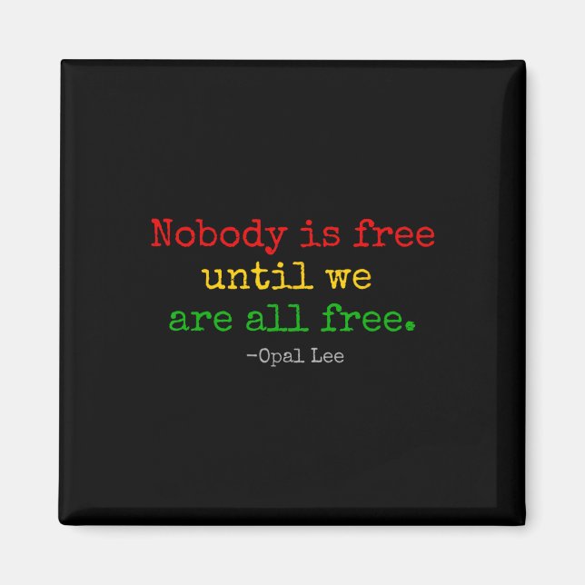 Imã Opal Lee Juneteende 1865 Black Independence Emanci (Frente)