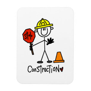 Ímã Operário de Construção em Forma de Palito