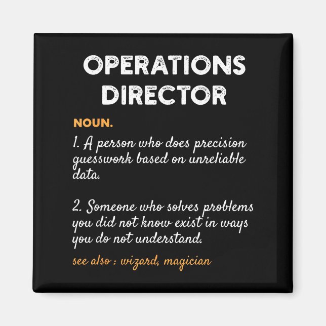 Imã Operations Director Profession Funny Dictionary De (Frente)