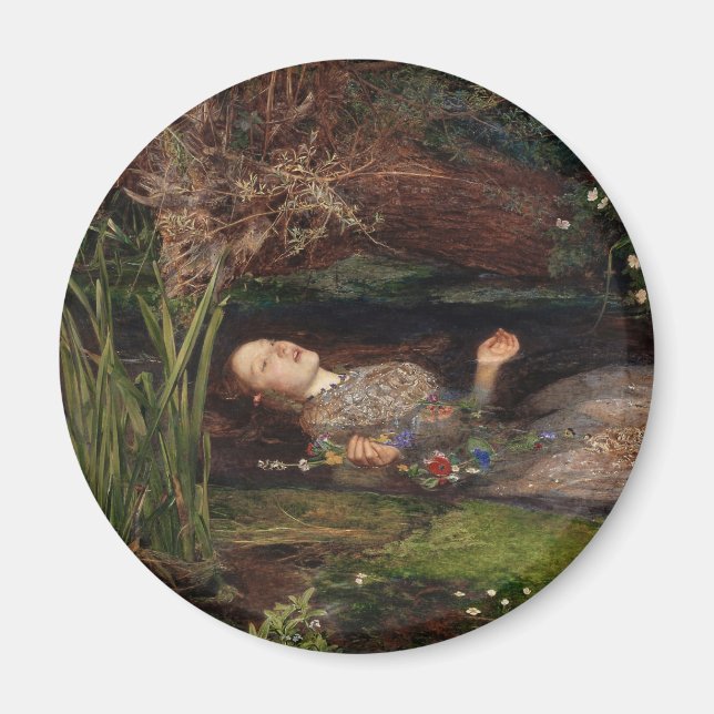 Imã Ophelia de John Everett Millais (Frente)