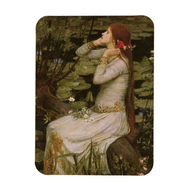 Ímã Ophelia de Pond por John William Waterhouse (Vertical)