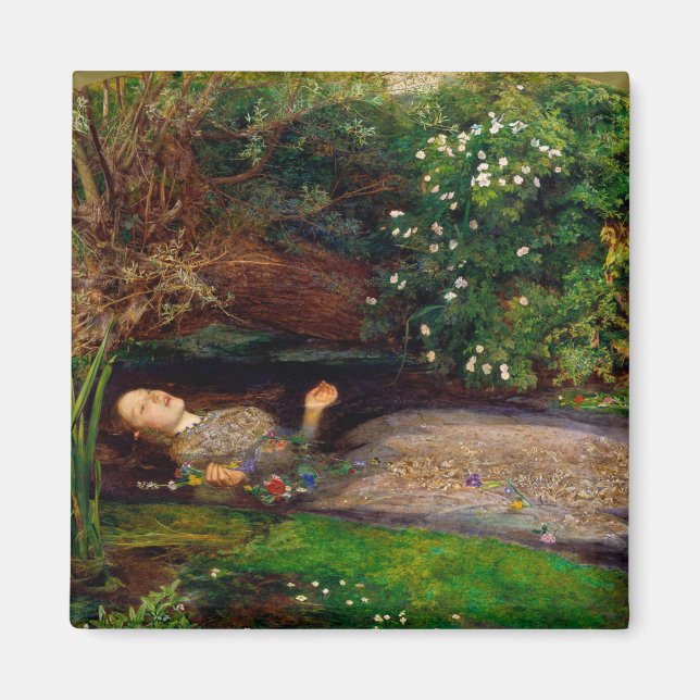 Imã Ophelia, John Everett Millais, 1851-1852 (Frente)