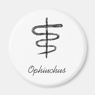 Imã Ophiuchus. Sinal do zodíaco. Esboço preto