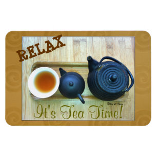 Ímã Opinião aérea da fotografia do ajuste do chá