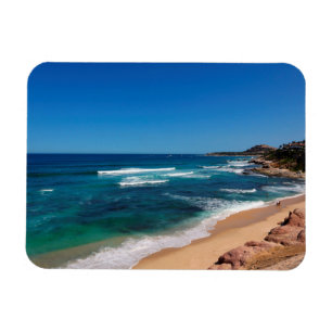 Ímã Opinião aérea os turistas que andam na praia
