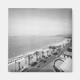 Imã Opinião complexa do turista no litoral B&W