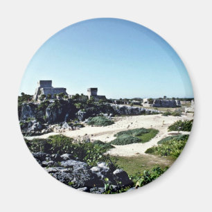 Imã Opinião de ruínas maias, Tulum da praia