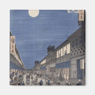 Imã Opinião do nighttime da rua de Saruwaka