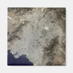 Imã opinião satélite da Verdadeiro-cor de Atenas