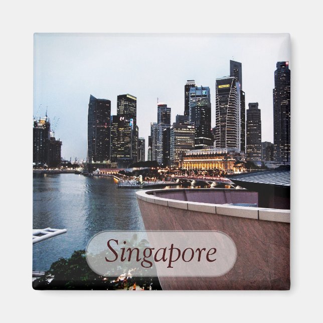 Imã Opiniões do Skyscraper : Singapura Magnet (Frente)