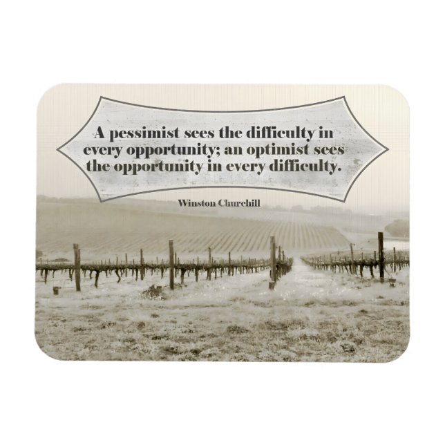 Ímã Oportunidade de Cotação Inspiracional Winston Chur (Horizontal)