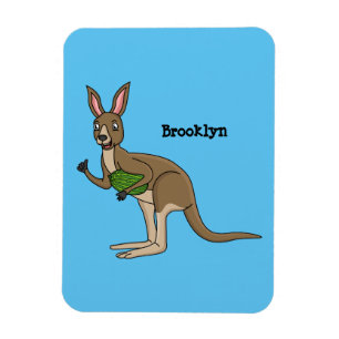 Ímã Óptica ilustração de canguru australiano feliz