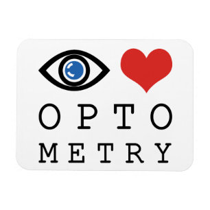 Ímã Optometria do Coração do Amor Ocular - Gráfico de 