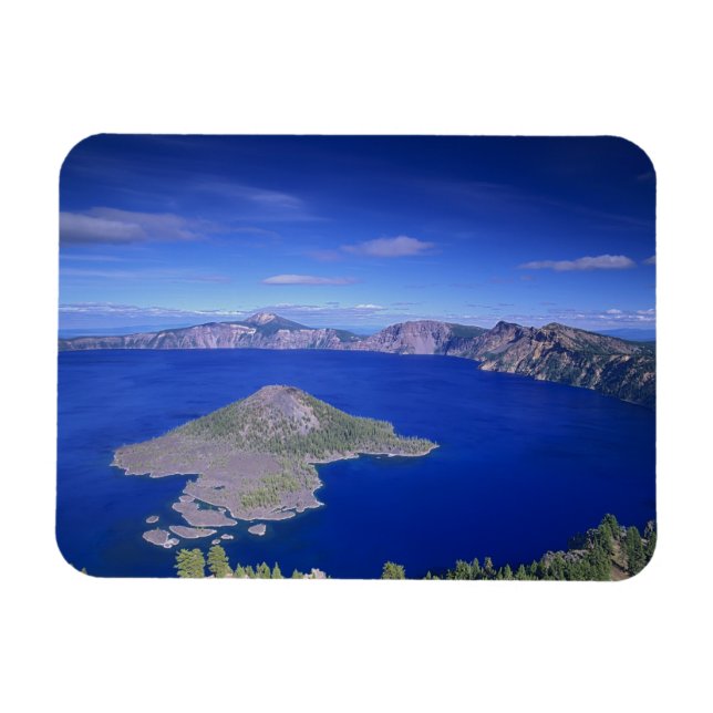 Ímã OR, Crater Lake NP, Wizard Island and Crater (Horizontal)