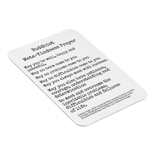 Ímã Oração Budista de Metgentileza (Lado Direito)