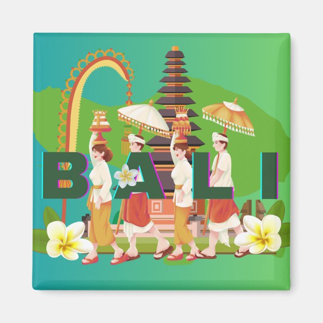 Imã Orações Balinesas Imaginam a Essência da Devoção (Frente)