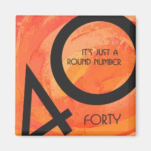 Imã Orange 40 Decade Birthday