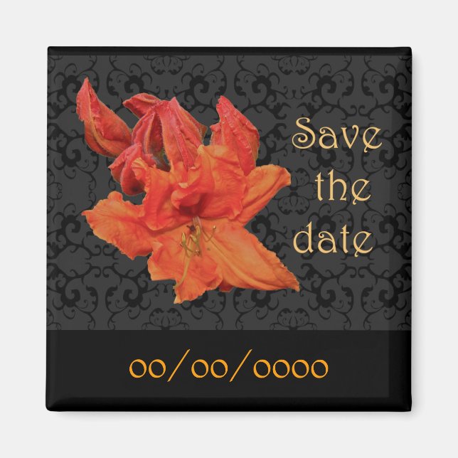 Imã Orange Azalea Blossoms (Frente)
