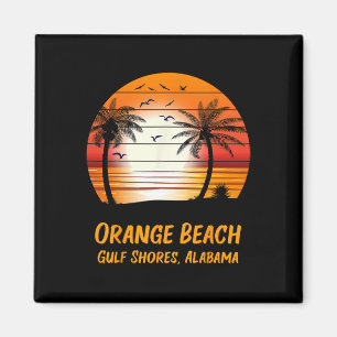Imã Orange Beach Golfo Shores Alabama Vintage Sunset R