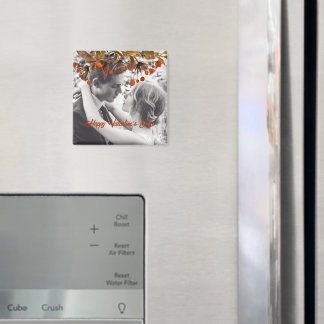 Imã Orange Brown Foliage Namorados Adicionar Sua Própr