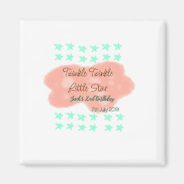 Imã Orange clouds twinkle twinkle little stars green 