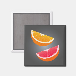 Imã Orange & Grapefruit Slice Refrigerator Magnet