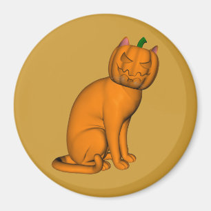 Imã Orange Halloween Cat