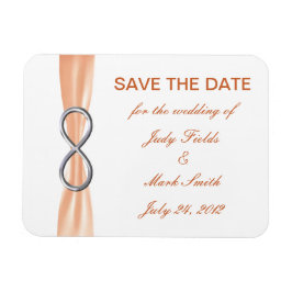 Ímã Orange Infinity Wedding Save The Date Magnet