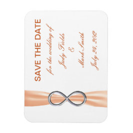 Ímã Orange Infinity Wedding Save The Date Magnet