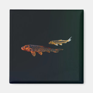 Imã Orange Koi e Dourado Koi