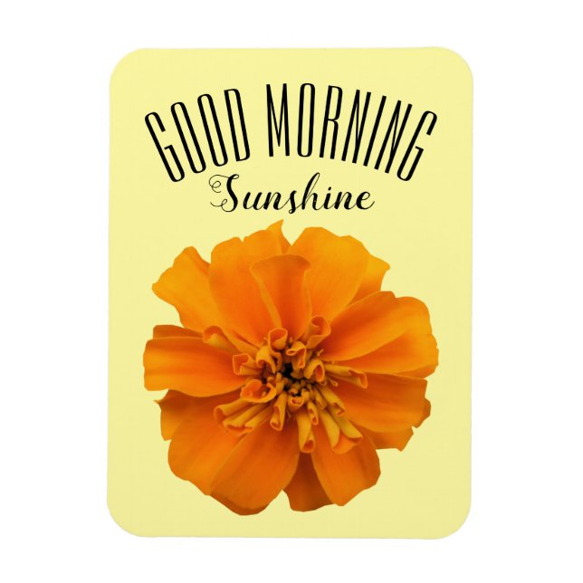 Ímã Orange Marigold Good Morning Sunshine (Vertical)