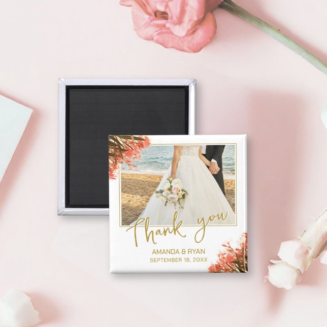 Imã Orange Oleander Flowers Foto de agradecimento Casa (Criador carregado)