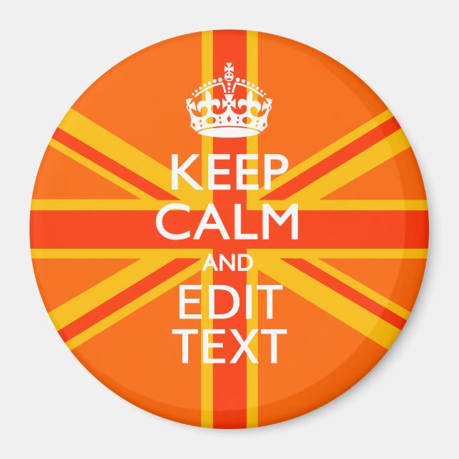 Imã Orange Union Jack British Flag Swag (Frente)