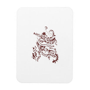 Ímã Orangy Red decorative Design