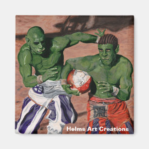 Imã Orc Gladiator Futebol Fantasia Magnet