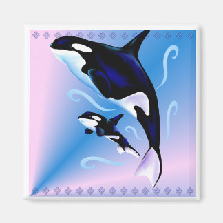 Imã Orca Mãe e Bebê Magneta